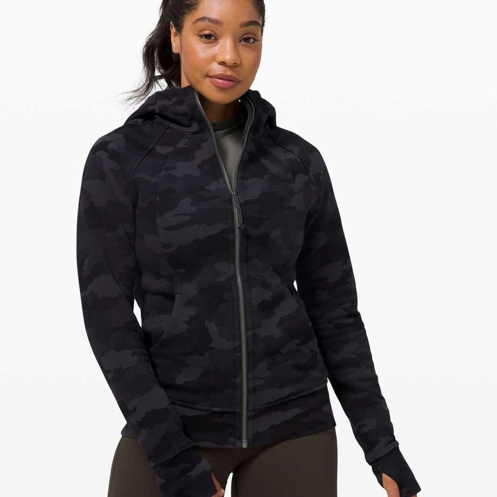 Lululemon Athletica Black Camo Jacket
